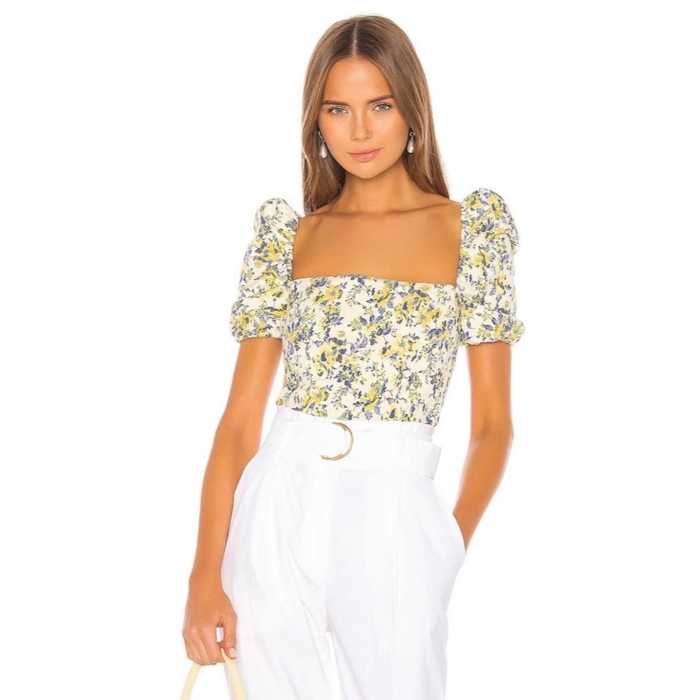 Yellow Floral Top